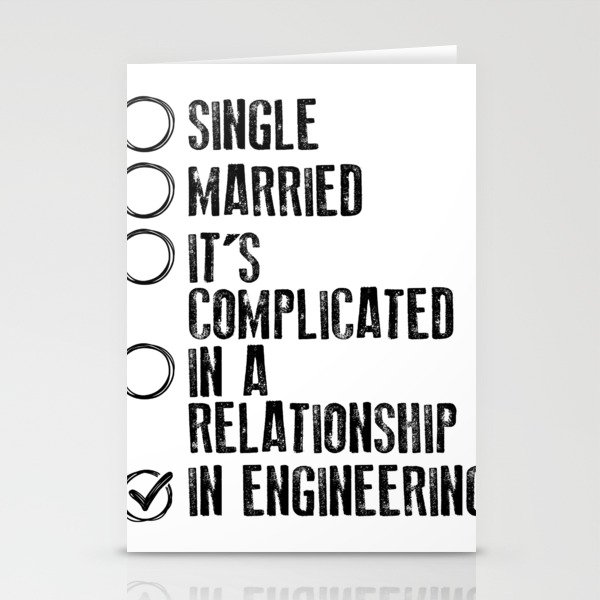 Engineer Gifts It's Complicated In Engineering Gifts Stationery Cards