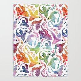 Dragon fire rainbow  Poster