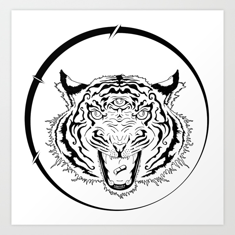 3rd Eye Of The Tiger Art Print By Boothinkart Society6