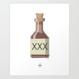 XXX Bottle Art Print