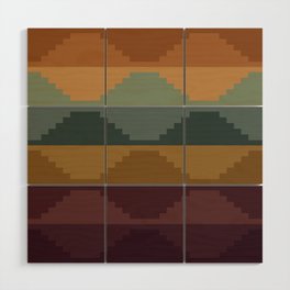 Geometric Aztec Pyramid Pattern IX Wood Wall Art