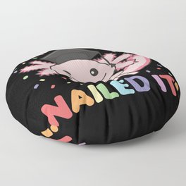 Kids 6th Grade Nailed It Axolotl Graduation Floor Pillow