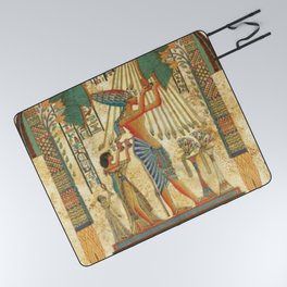 egyptian man sun god ra amun Picnic Blanket