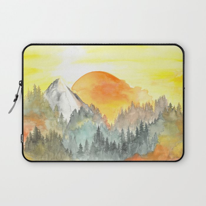 Mountain Glowing Sunset Laptop Sleeve