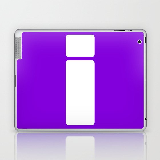 i (White & Violet Letter) Laptop & iPad Skin