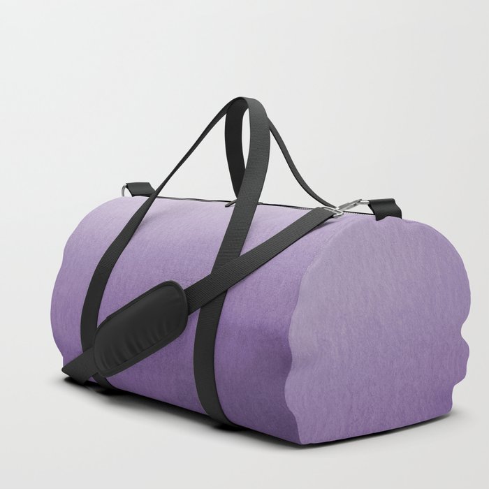 Inspired by Pantone Chive Blossom Purple 18-3634 Watercolor Abstract Art Duffle Bag