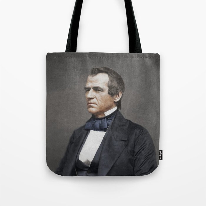 Andrew Johnson Portrait 1860 - Colorized Tote Bag