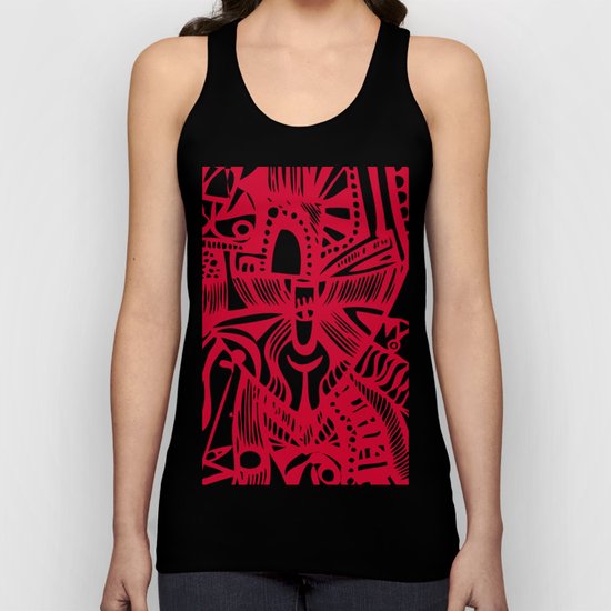INK#6 Red Mask Unisex Tank Top