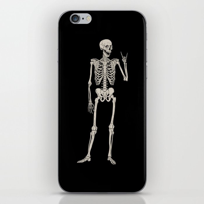 Skeleton Rock and Roll Poses iPhone Skin