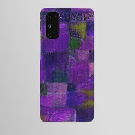 Terraced garden tropical floral Jacaranda lavender fields abstract landscape painting by Paul Klee Android Case