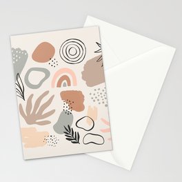 Organic abstract nature art shapes collection Stationery Card