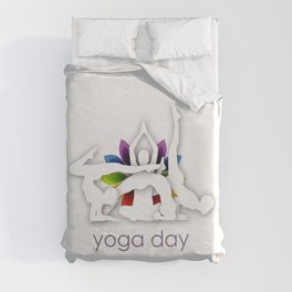 Yoga meditation Chakra or aura colors ayurvedic wellness	 Duvet Cover