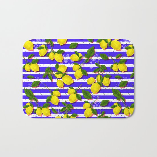 Pattern of lemons II Bath Mat