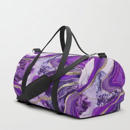 Liquid Marble Agate Glitter Glam #4 (Faux Glitter) #decor #art #society6 Duffle Bag