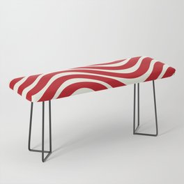 Christmas Red Waves Bench