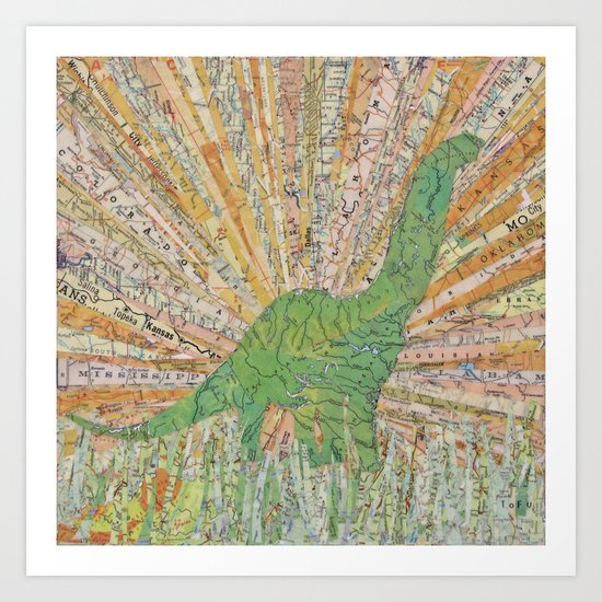 American Jesus Horse Art Print