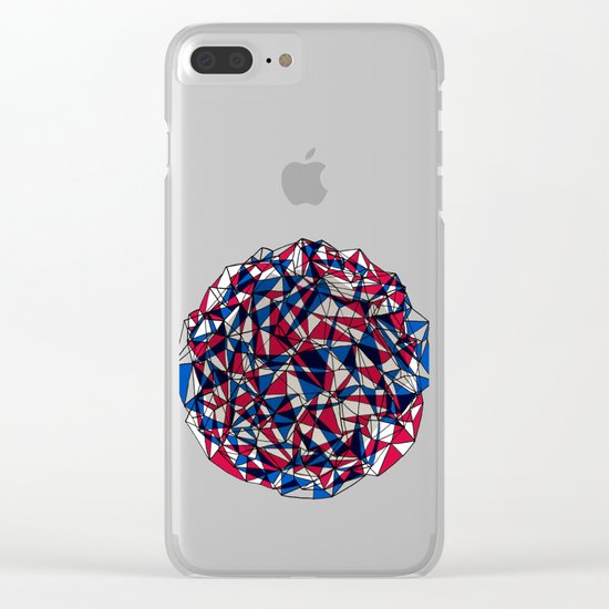 - red blue - Clear iPhone Case