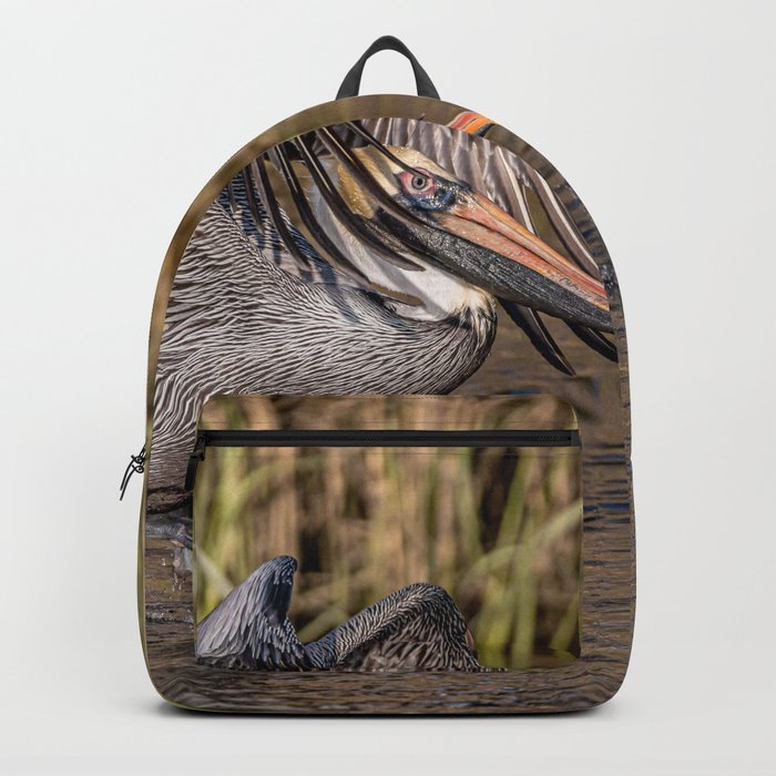 Pelican Taking off on the Bayou Backpack