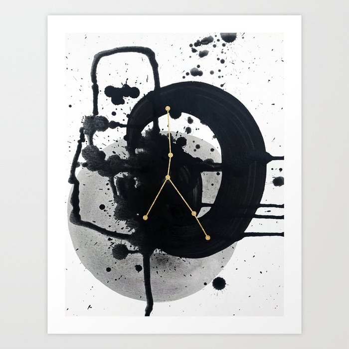 Cancer - Abstract Zodiac Constellation Art Print