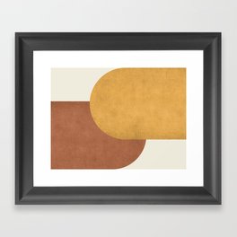 Halfmoon Colorblock - Gold Brown Framed Art Print