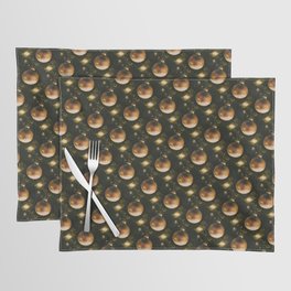 Happy Christmas festive pattern design with balls Placemat