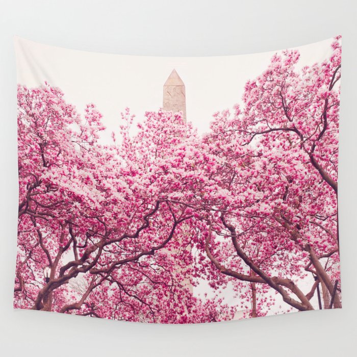 New York City Central Park Cherry Blossoms Wall Tapestry By New York City Central Park Cherry Blossoms Wall Tapestry