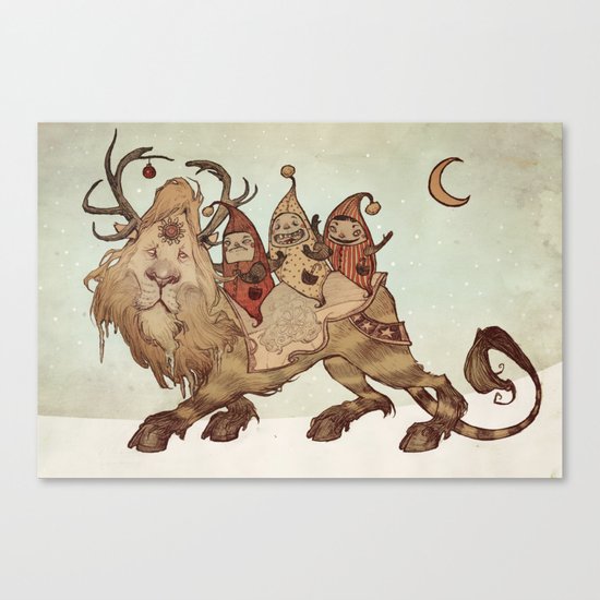 The Yuletide Beast Canvas Print