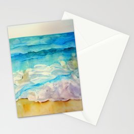 Blue Ocean Waves on the Horizon Stationery Card