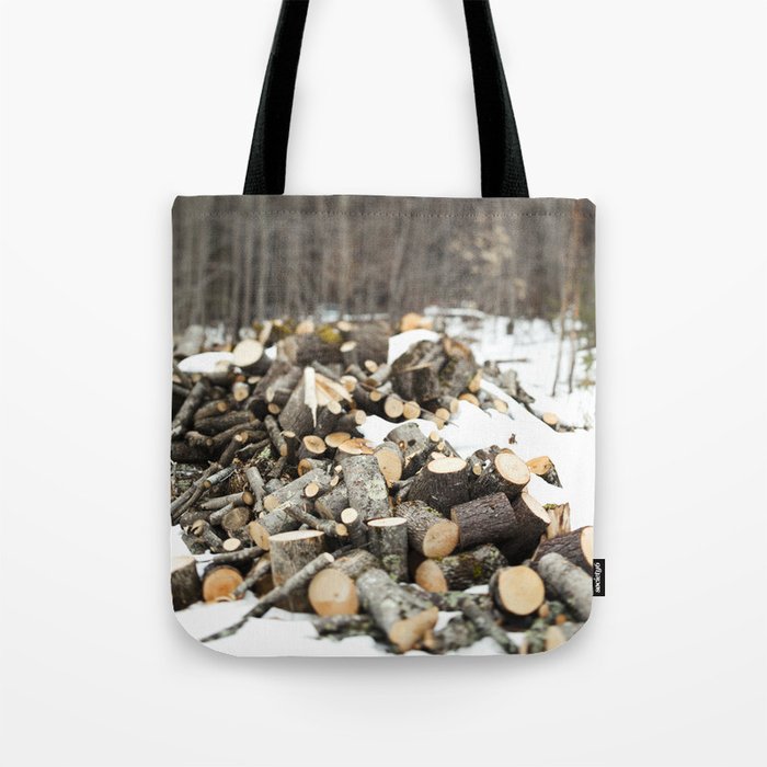 Wood Pile Tote Bag
