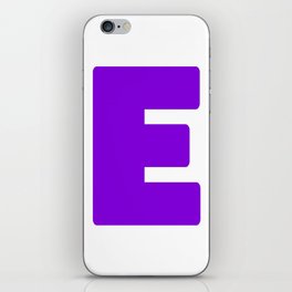 E (Violet & White Letter) iPhone Skin