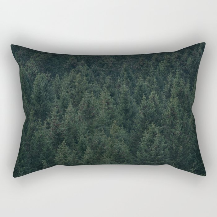 Army Of Me // Evergreen Camouflage Woodland Forest Pattern Home Rectangular Pillow