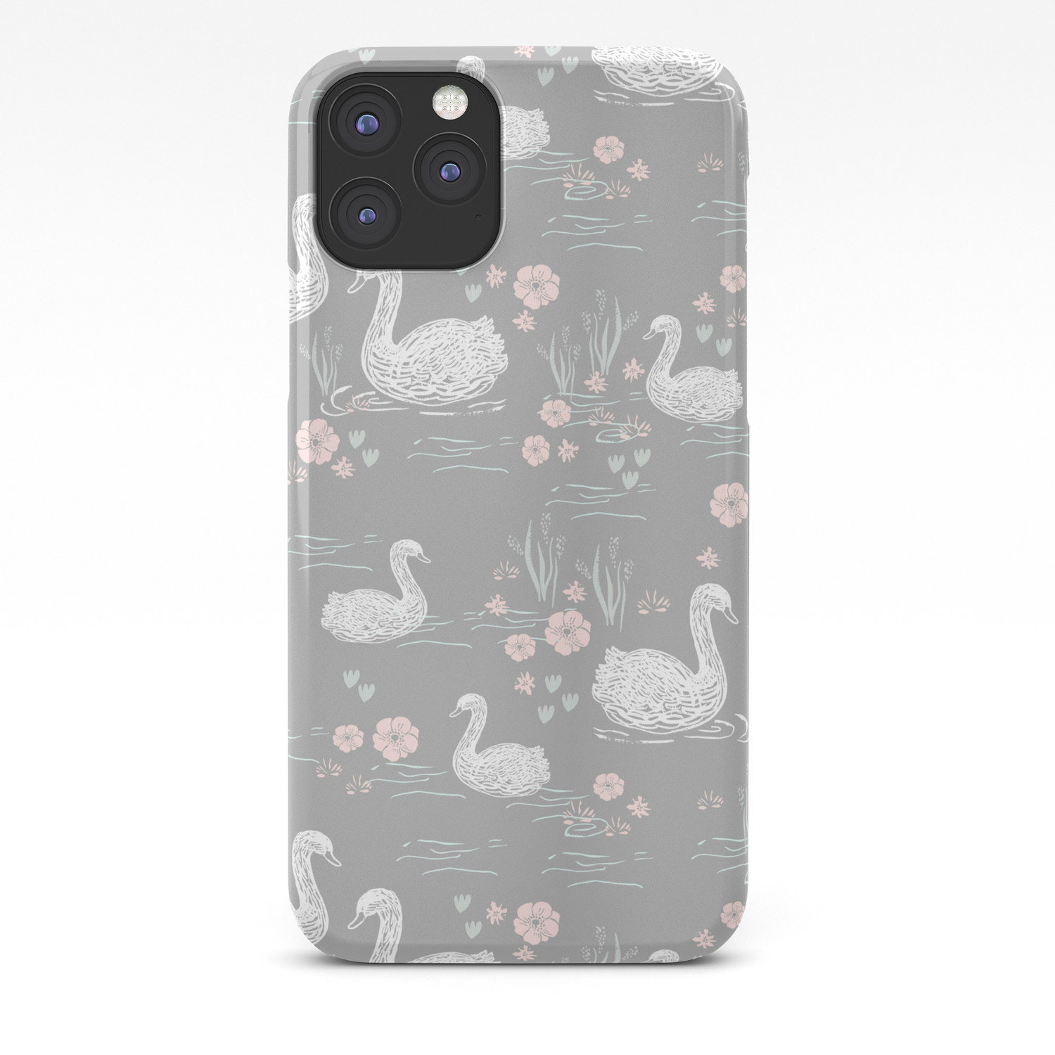 Swans Painting Cute Girly Trend Cell Phone Case With Swans Pattern Florals Hand Painted Iphone Case By Charlottewinter Society6