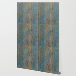 old blue wooden board Wallpaper