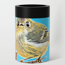 Illustration of a ruby crowned kinglet  Can Cooler