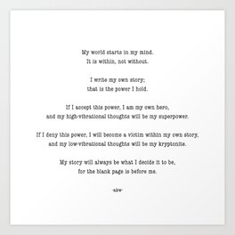Blank Page Art Print | Poetry, Affirm, Author, Spirituality, Poet, Spiritual, Blankpage, Graphicdesign, Hero, Empower 