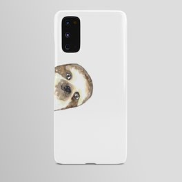 Sloth peeking Painting Wall Poster Watercolor Android Case
