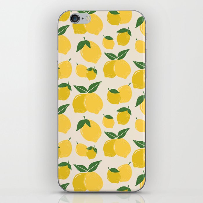 Les Citrons | 01 - Retro Lemon Print Abstract Lemons iPhone Skin