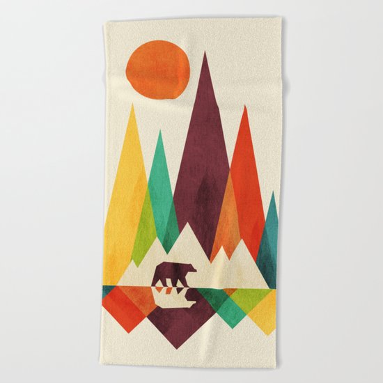 Bear In Whimsical Wild Beach Towel