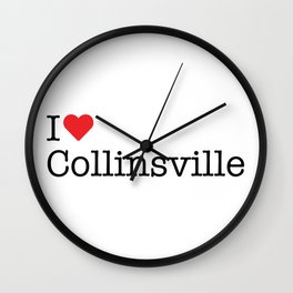 I Heart Collinsville, TX Wall Clock