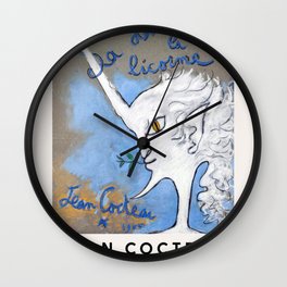 Jean Cocteau - La dame à la Licorne, Exhibition Poster, Vintage Wall Clock | Jean Cocteau, Expressionism, Museum Print, Gallery, Contemporary, Realism, Art, Gallery Print, Famous Painter, Jeancocteau 
