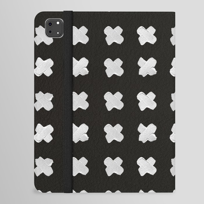 X Grid – White on Black iPad Folio Case