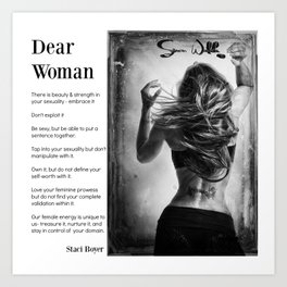 Dear Woman - Respect yourself Art Print