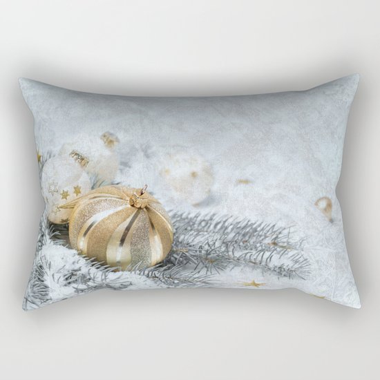 Silver gold ornaments Rectangular Pillow