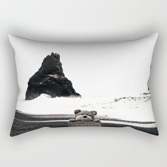 Teddy Looking for a Friend Rectangular Pillow