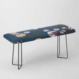 Blue Water Lily Pond Bench
