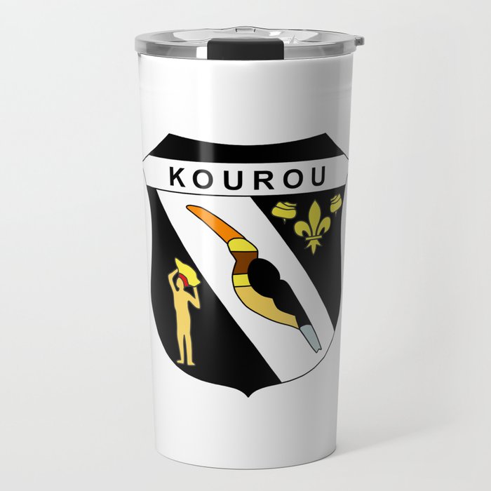flag of Kourou, french guiana Travel Mug