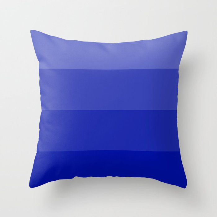 Four Shades of Blue Throw Pillow