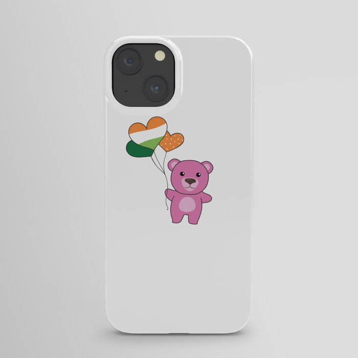 Bear With Ireland Balloons Cute Animals Happiness iPhone Case