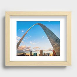 The Gateway Arch Over The City Of Saint Louis Recessed Framed Print