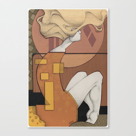 wood composition - waiting Canvas Print